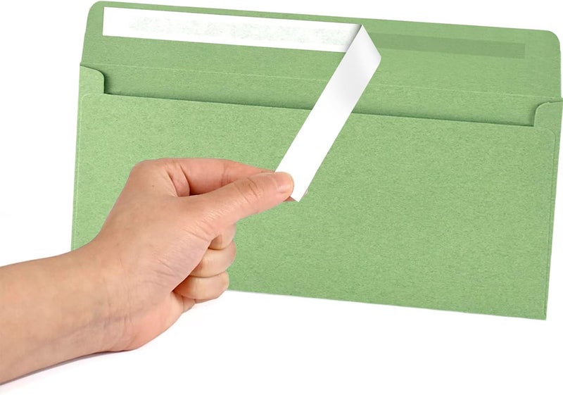 Horchen Green #10 Envelopes 100 Count Self Seal Envelopes Red for Business,Invitations Windowless Business Envelopes, - Image 2